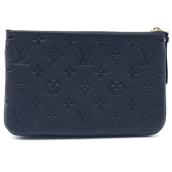 Pochette Double zip Empreinte Leather Black Shoulder Bag - Picture 2 of 10